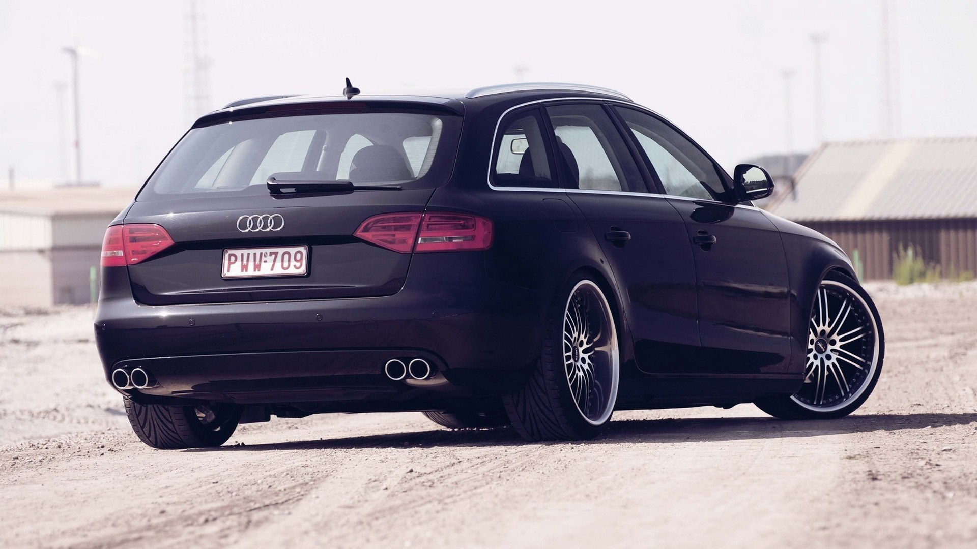 black audi station wagon
