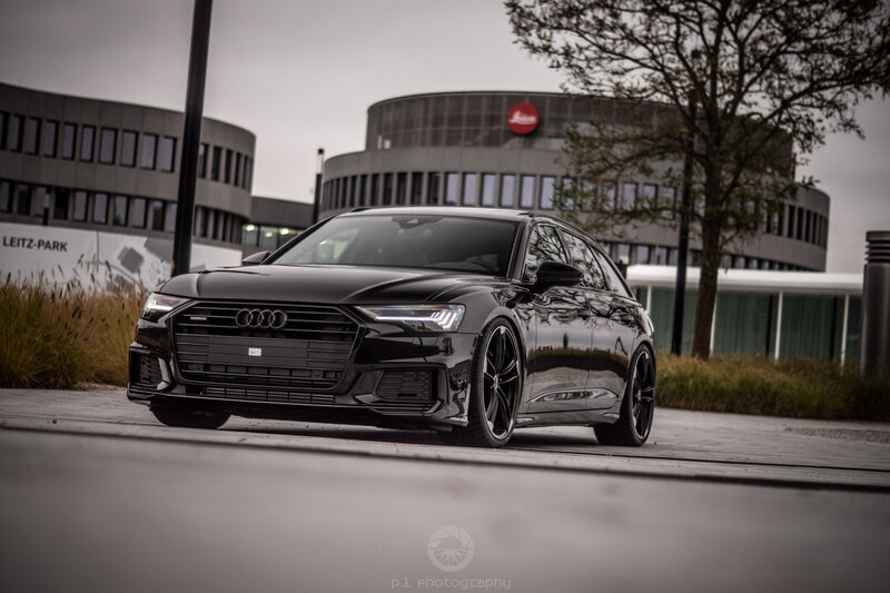 Black Audi Station Wagon — Dramatic, Photograph