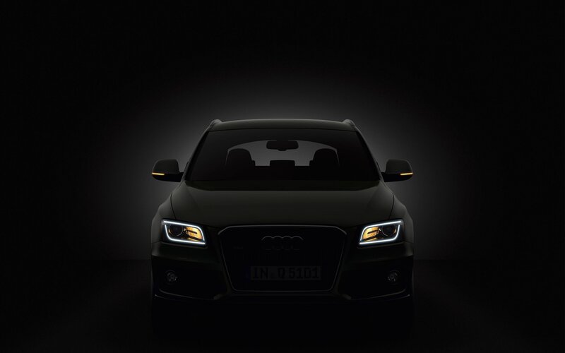 Black Audi Suv — Dramatic, Night, Photograph