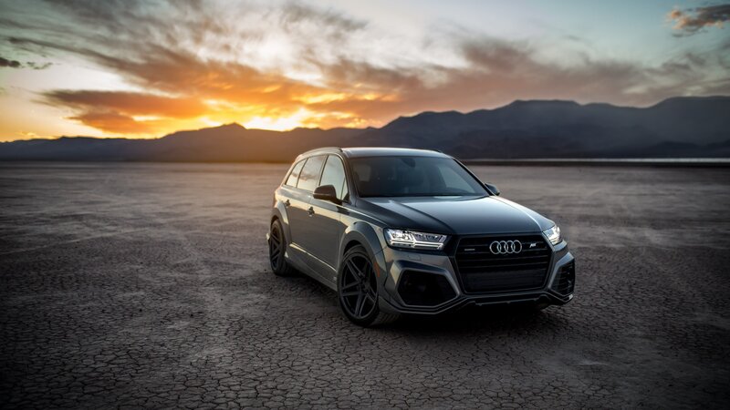 Black Audi Suv — Gray, Dramatic