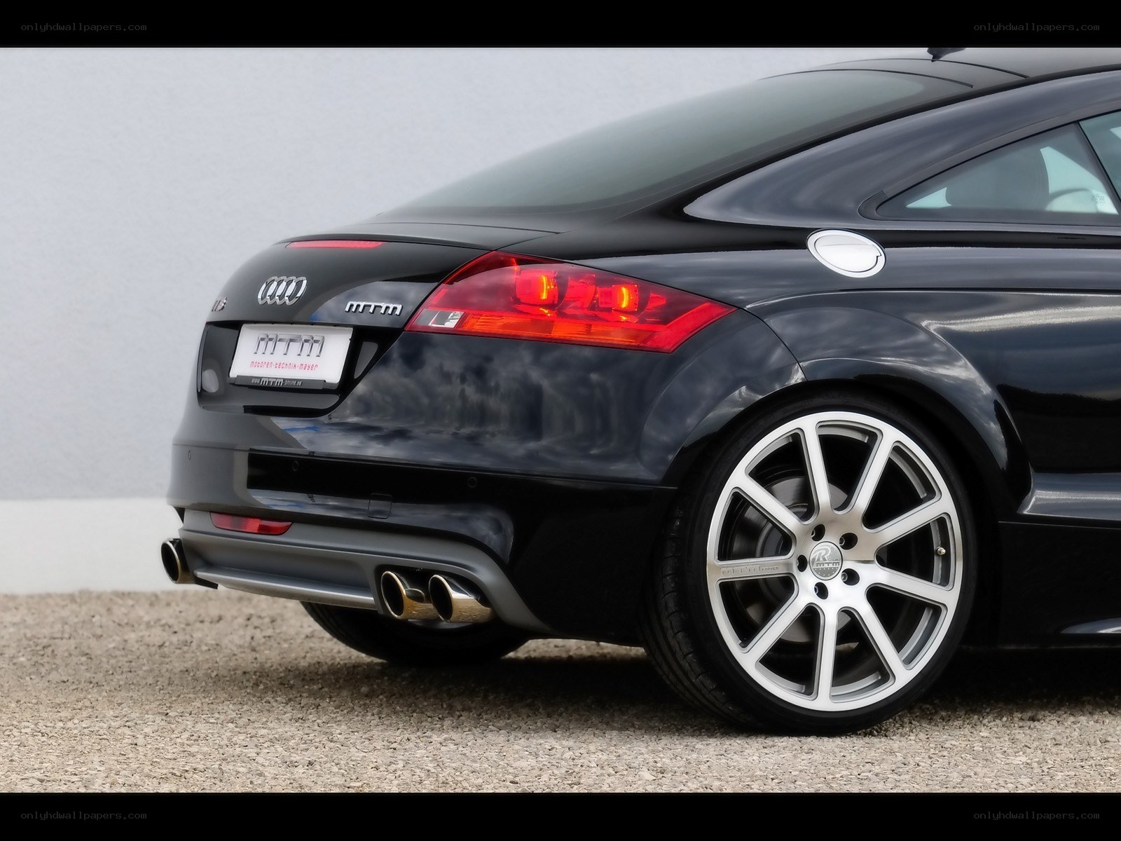 black audi tt rear view
