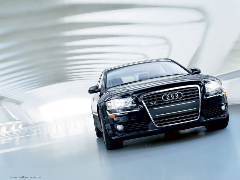 Black Audi W12 in motion
