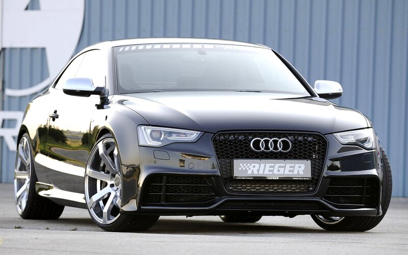 Black Audi with Rieger front bumper