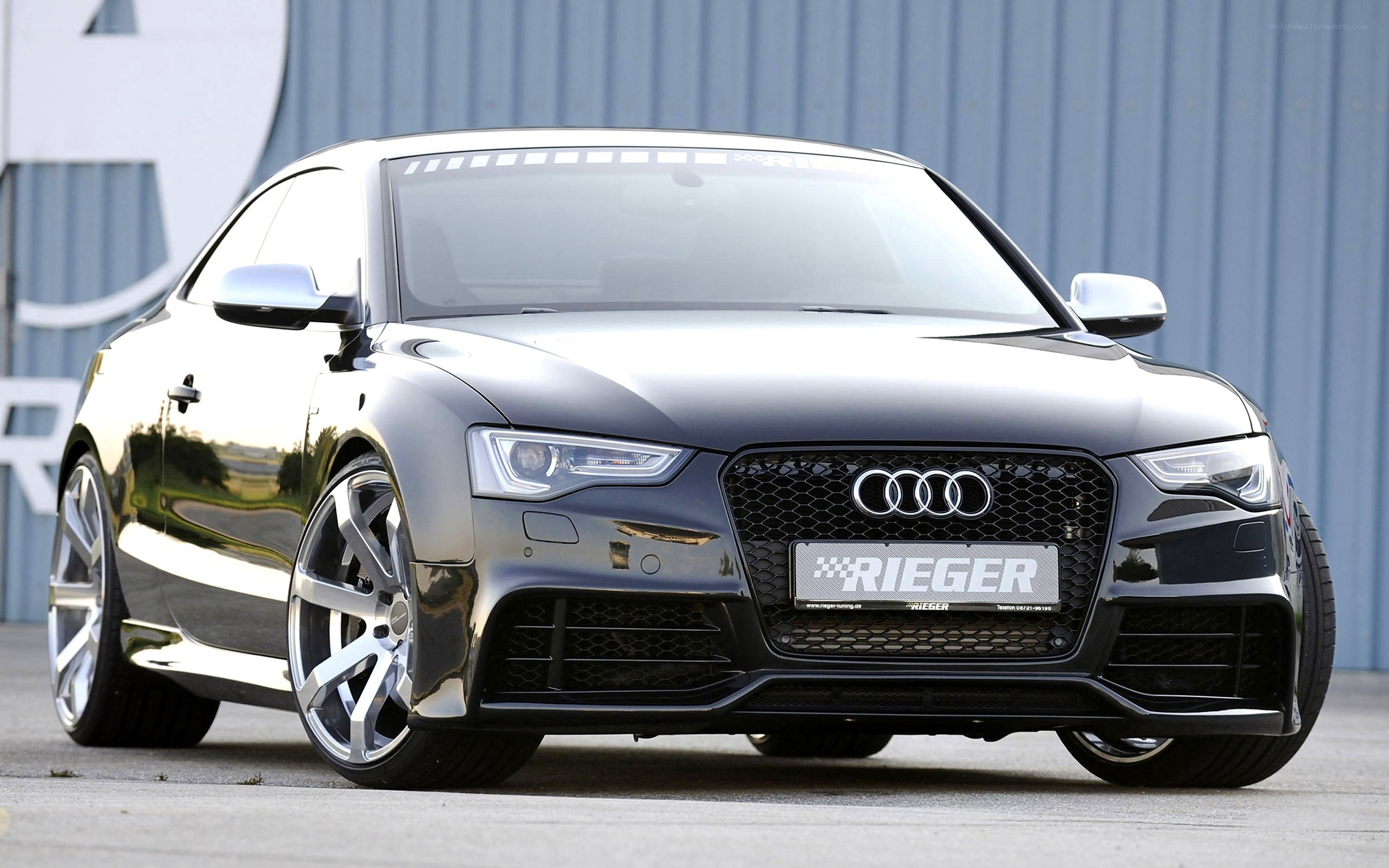 Black Audi with Rieger front bumper