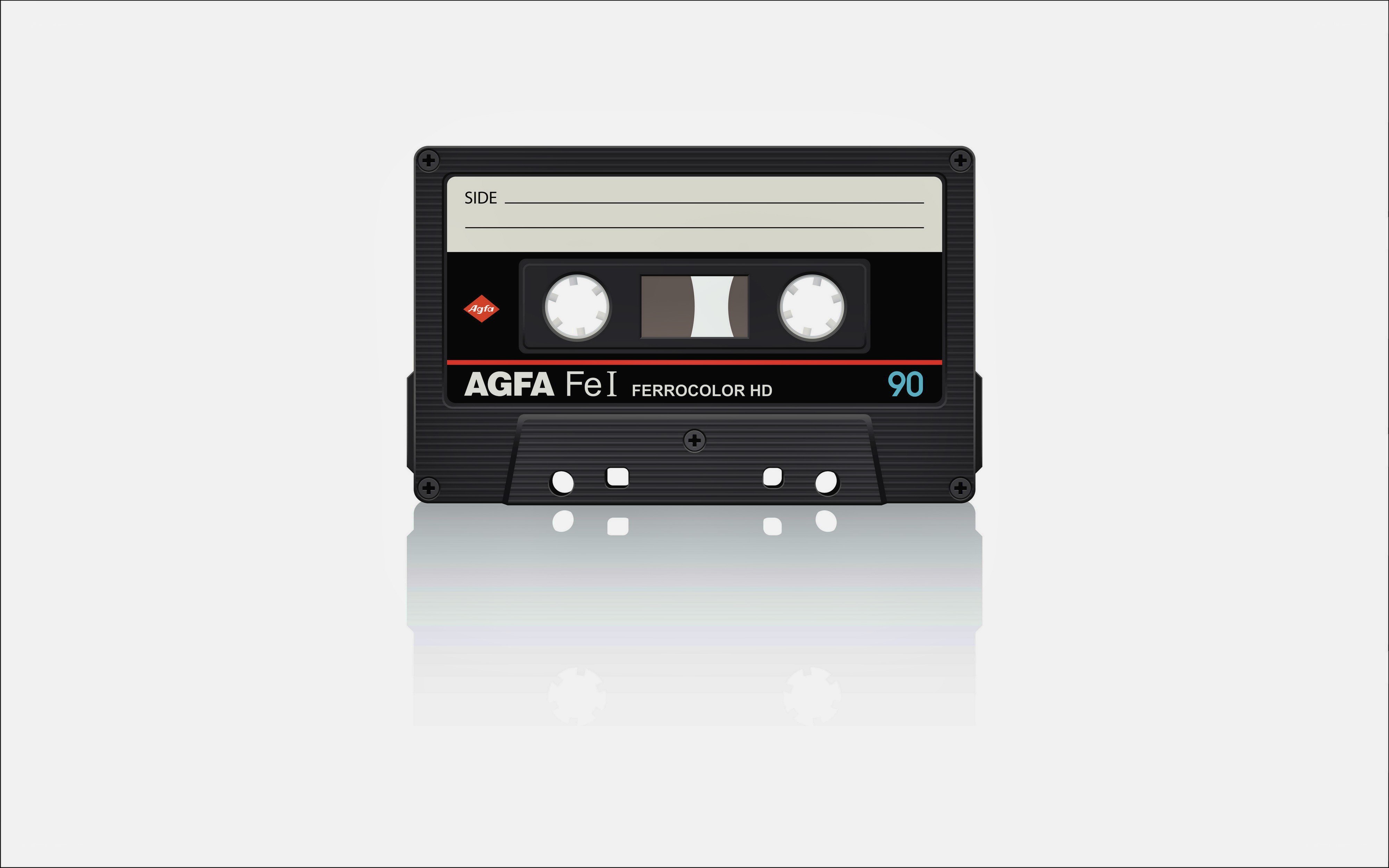 black audio cassette tape