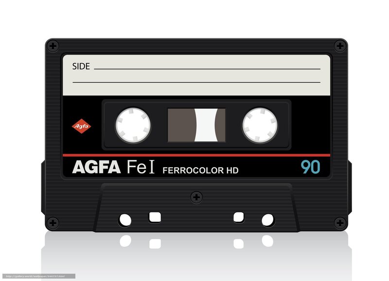 black audio cassette tape