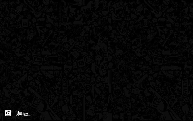 black background with icons