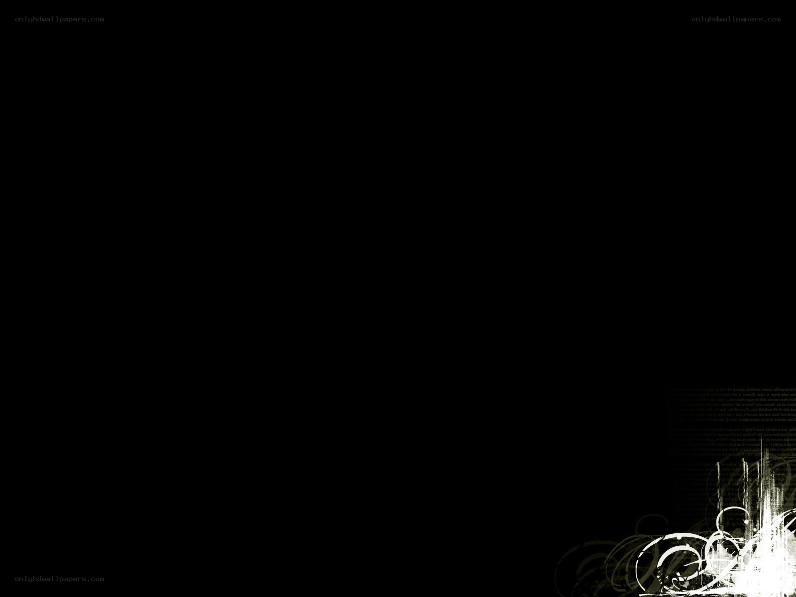 black background with white swirls
