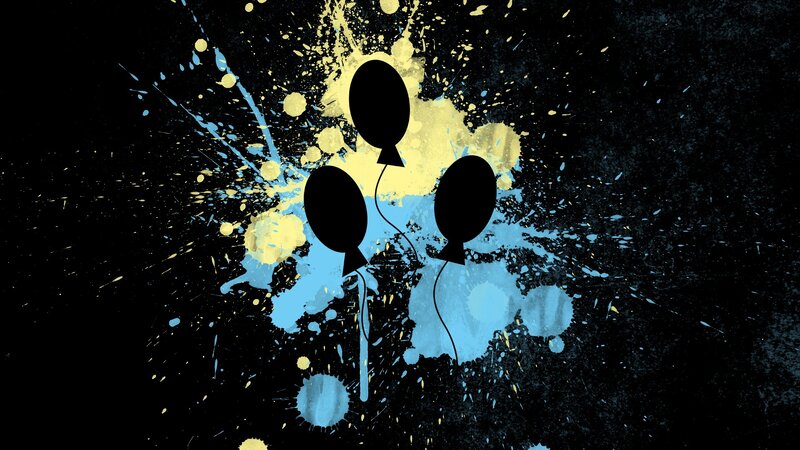 Black Balloons on Splatter