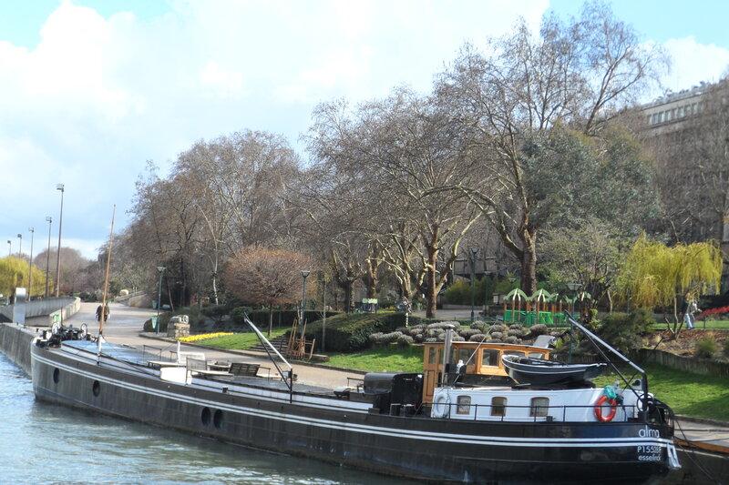 Black Barge on Canal