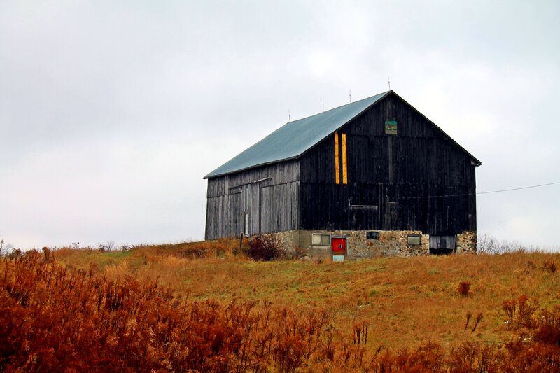 Black Barn on Hill
