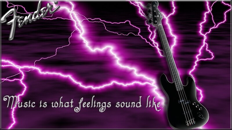 Black Bass Guitar — Purple