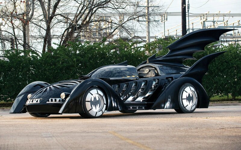 Black Batmobile Car — Dramatic, Afternoon, Photograph