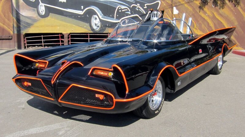Black Batmobile Car — Dramatic, Afternoon