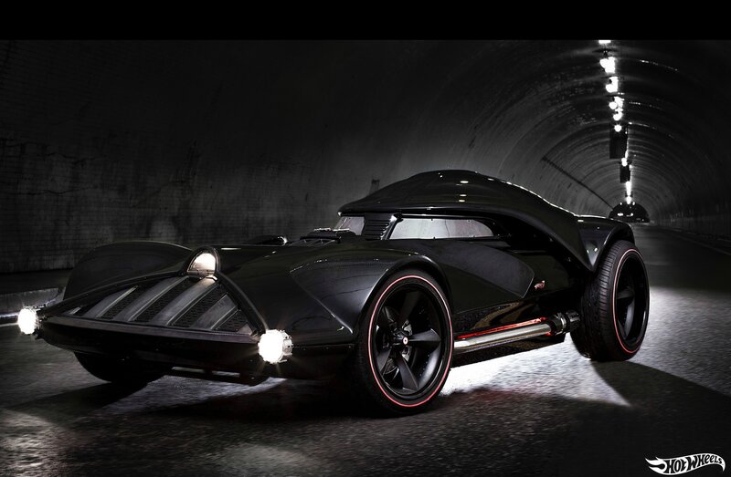 Black Batmobile Car — Dramatic, Night