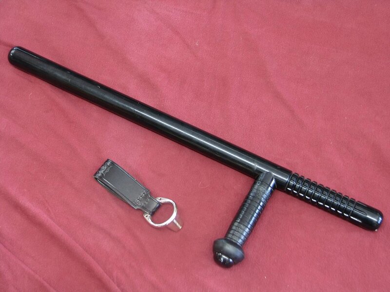 Black Baton with Holster
