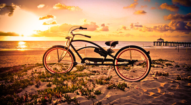 Black Beach Cruiser Bike