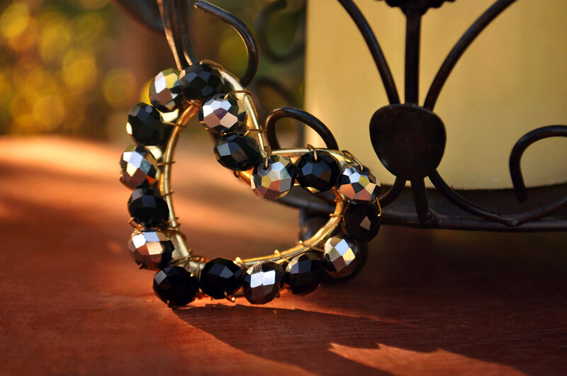 Black Beaded Bracelet