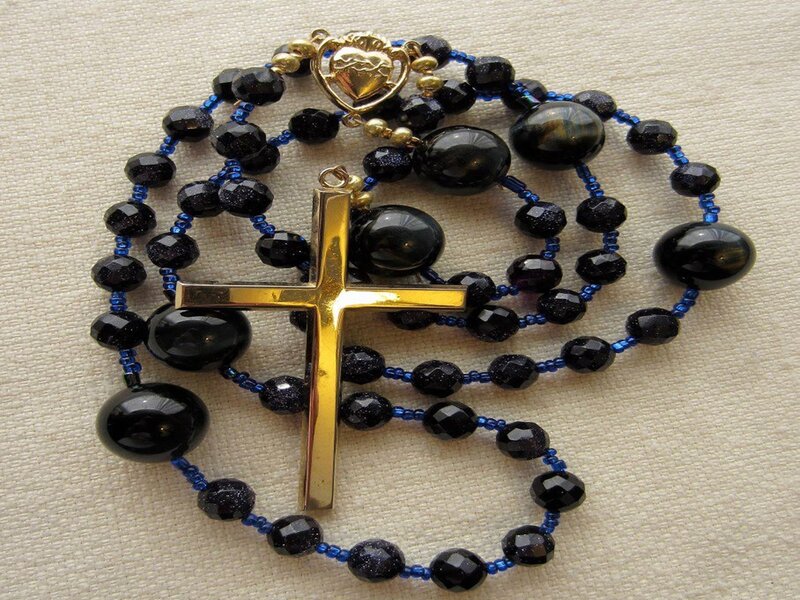 Black Beaded Rosary
