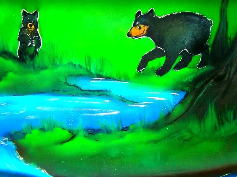 Black Bear Cubs — Green, Calm