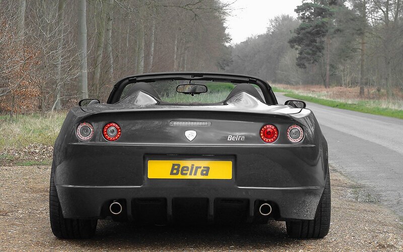 Black Beira sports car rear view