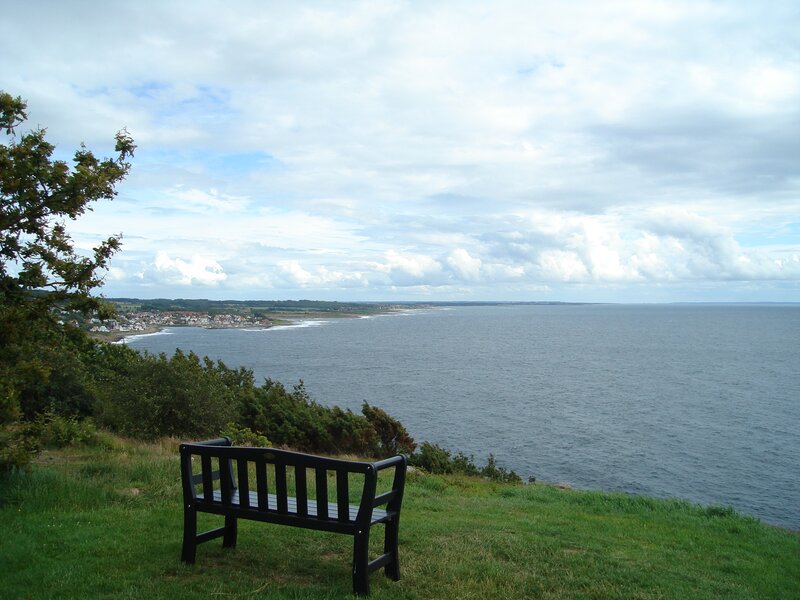 Black Bench on Cliff