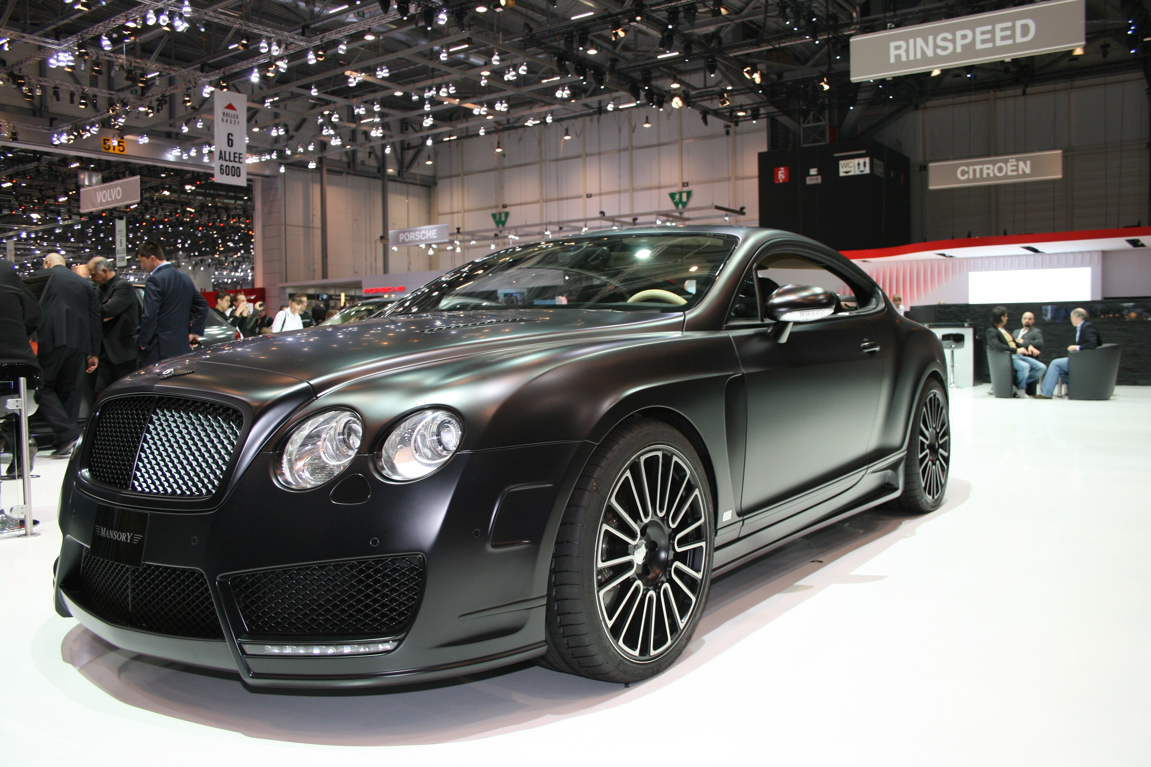 Black Bentley at auto show