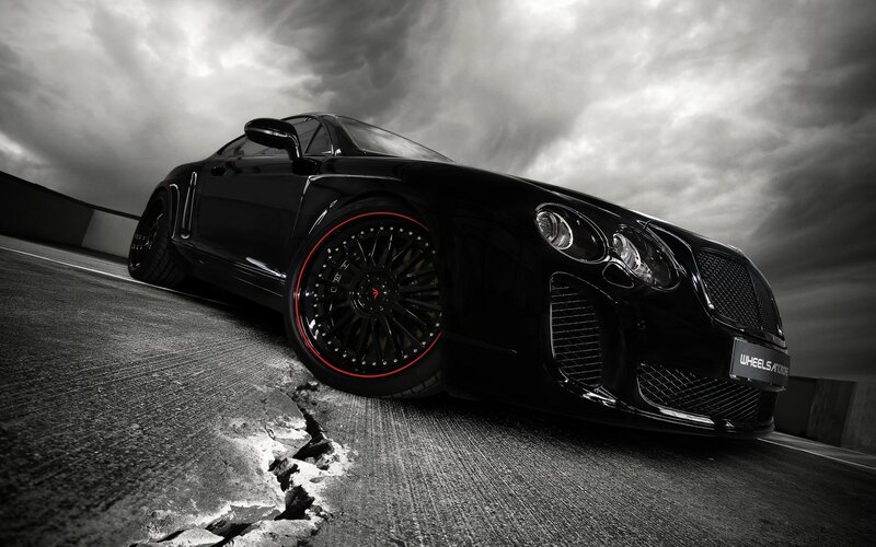 Black Bentley Car — Dramatic, Photograph, Road