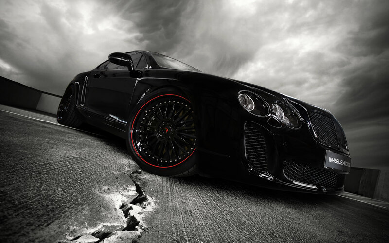 Black Bentley Car — Dramatic, Photograph