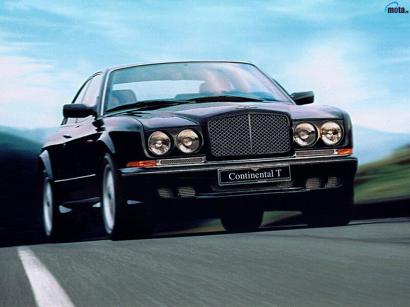 Black Bentley Continental T on road