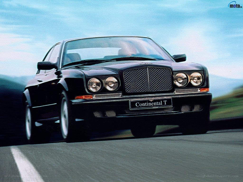 Black Bentley Continental T on road