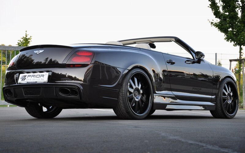 Black Bentley convertible car