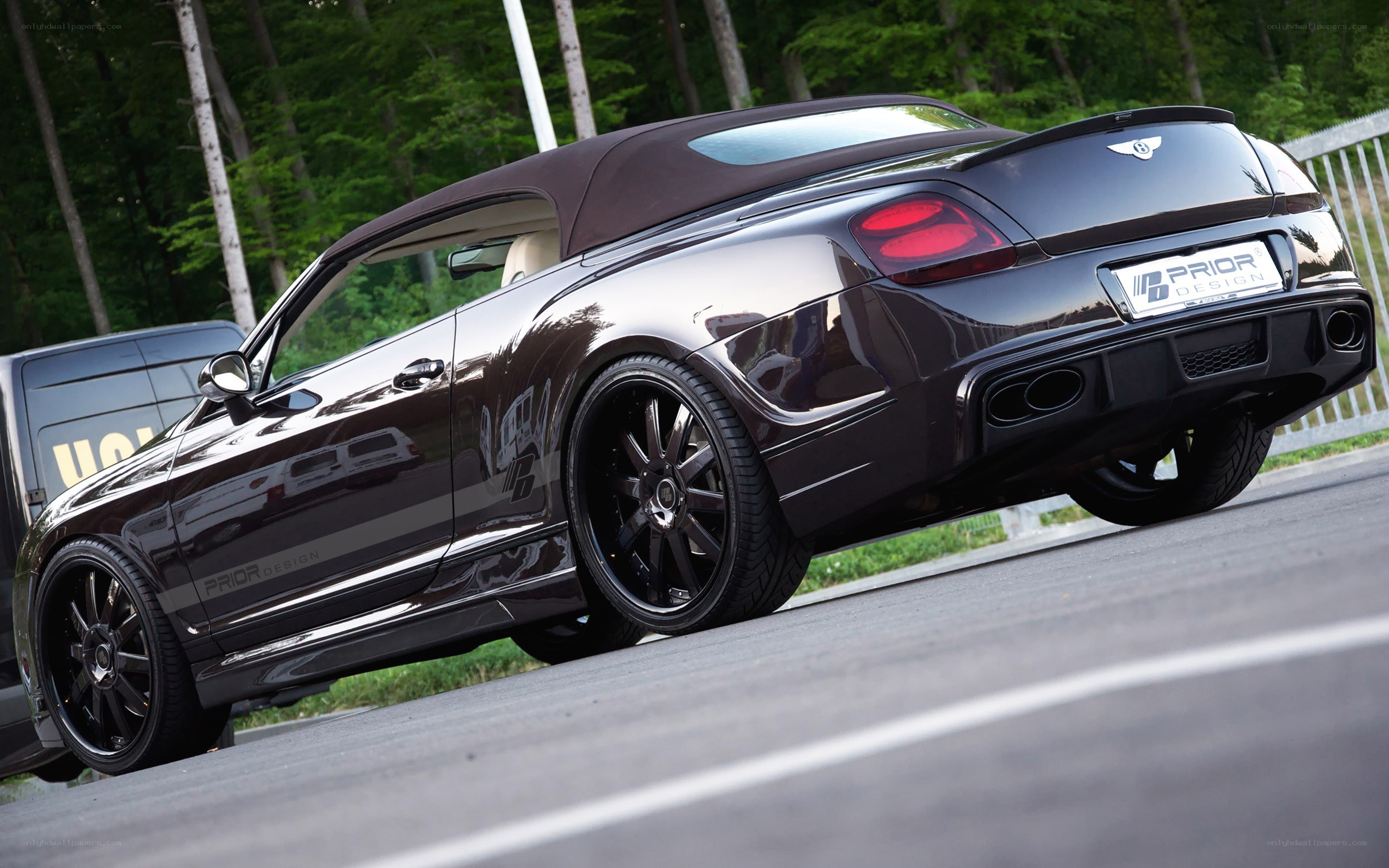 Black Bentley convertible car