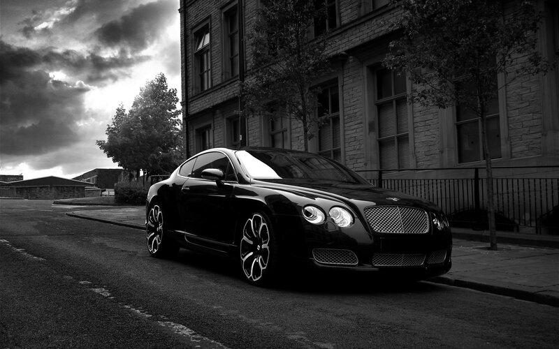 Black Bentley Coupe — Dramatic, Night, Photograph