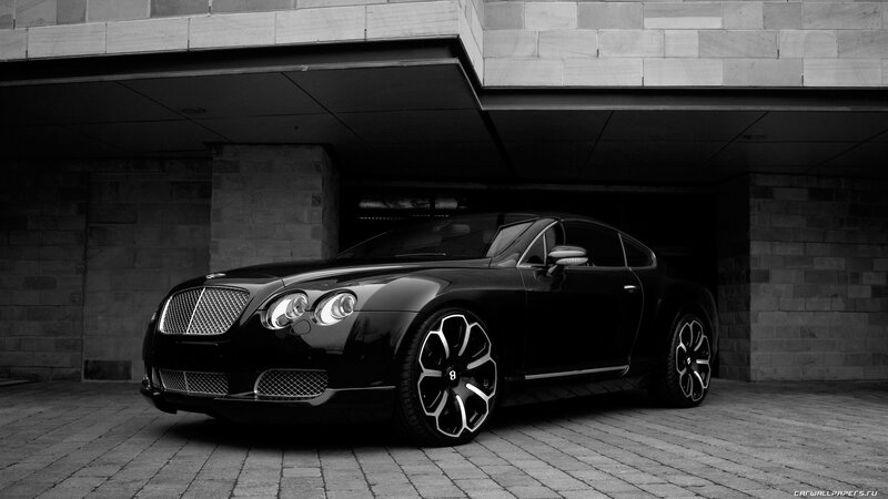 Black Bentley Coupe — Dramatic, Photograph, Car, Building, Bricks