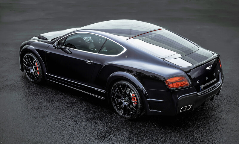 Black Bentley Coupe — Dramatic, Photograph, Car, Wet Pavement