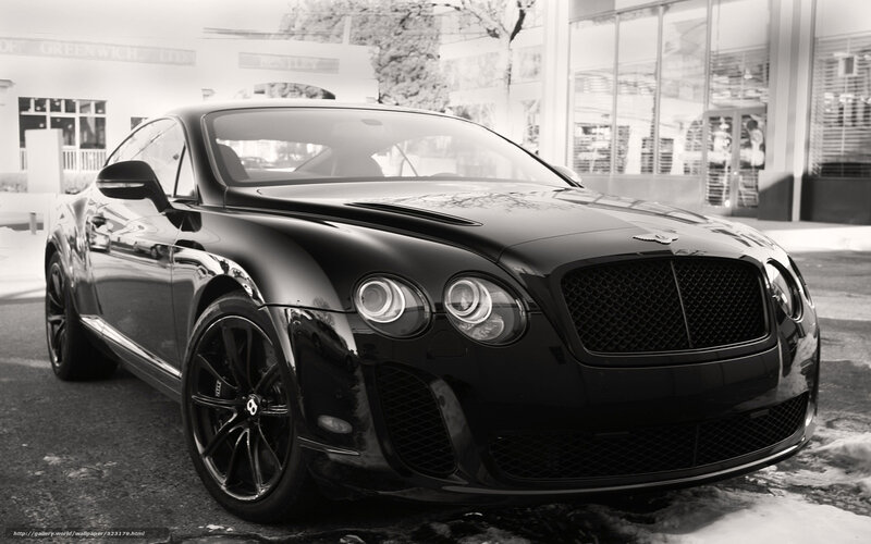 Black Bentley Coupe — Dramatic, Winter