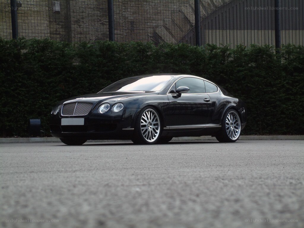 black bentley coupe parked
