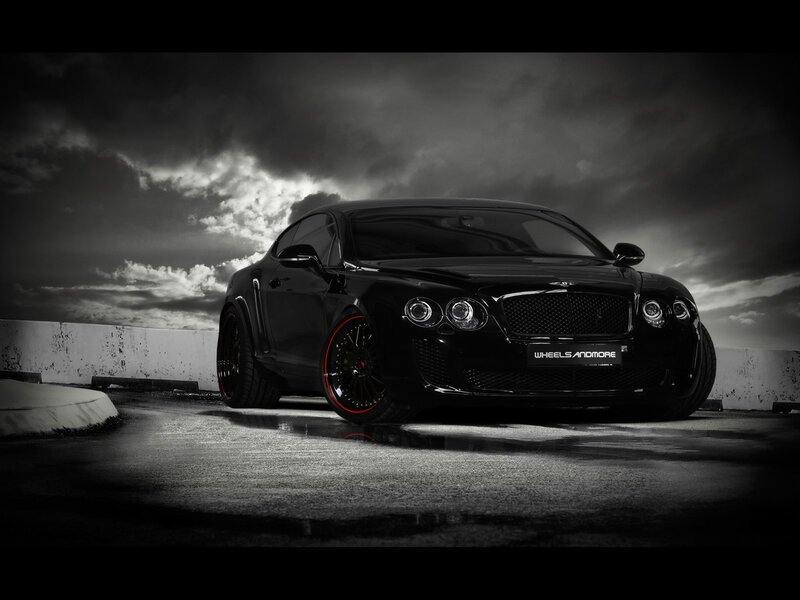 Black Bentley on a stormy day