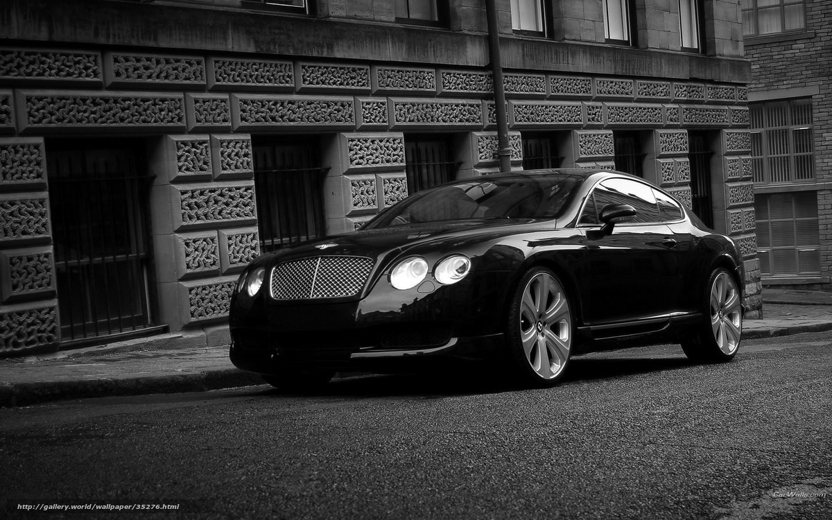 Black Bentley on city street