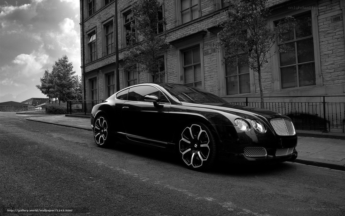 Black Bentley on city street