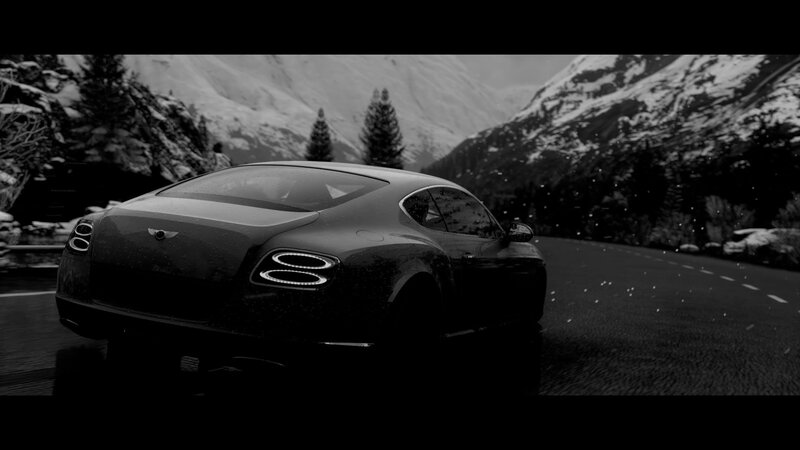 Black Bentley on Mountain Road