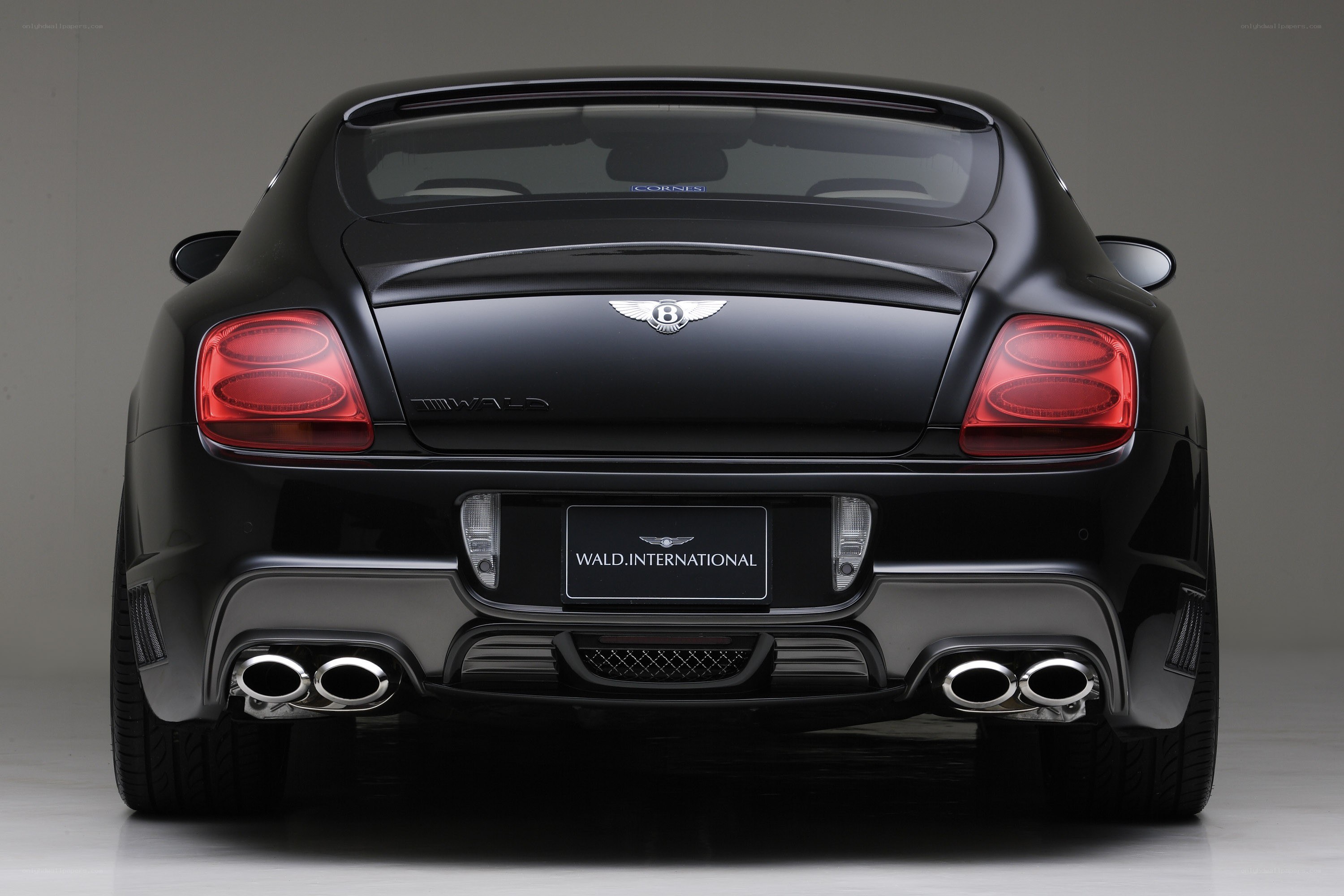 Black Bentley rear view
