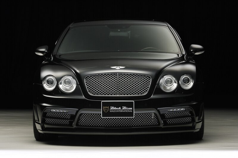 Black Bentley with custom grille