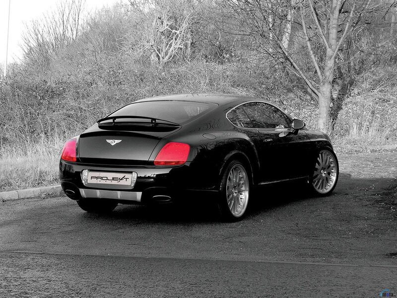 Black Bentley with custom rear wing