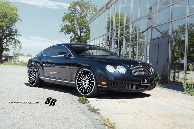 Black Bentley with custom wheels