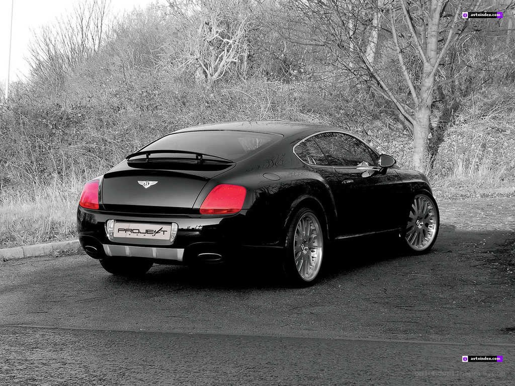 Black Bentley with red taillights