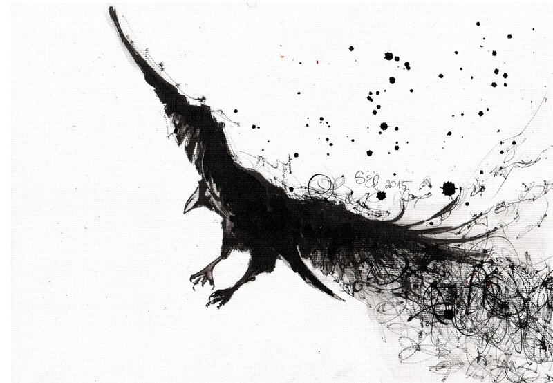 Black Bird in Flight — Dynamic