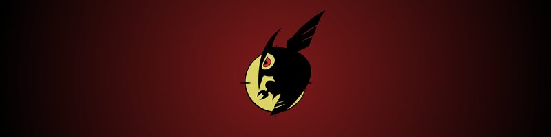 Black Bird Silhouette — Red, Dramatic