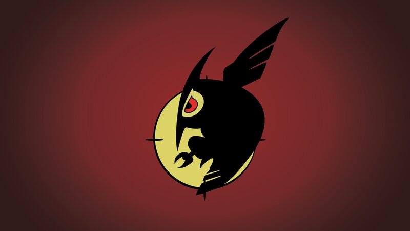 Black Bird Silhouette — Red
